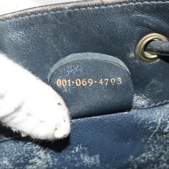 GUCCI Micro GG Supreme Sherry Line Shoulder Bag PVC Navy Gold Auth 125756 - Picture 10 of 16